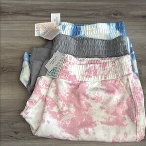 LuLaRoe Women's Athletic Shorts - Pink, Gray, Blue